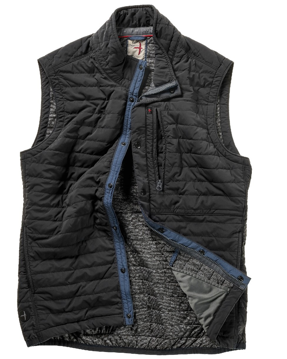 Windzip Vest in Black Fade