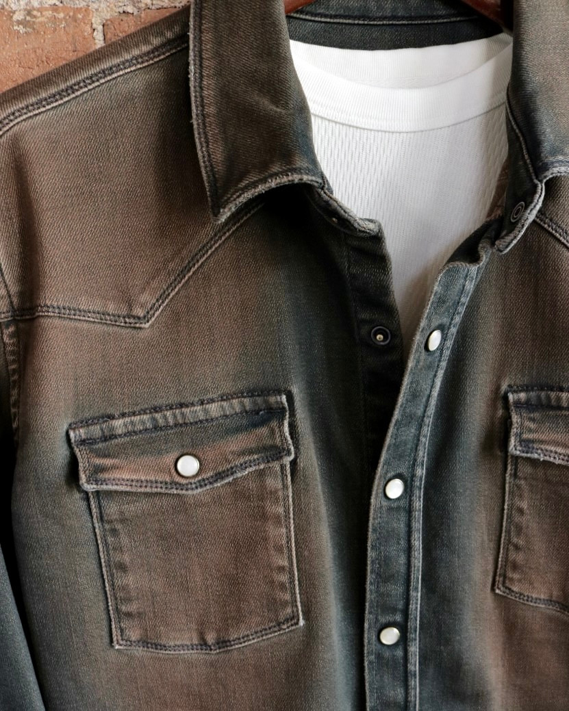 Roper Over-dyed Snap Shirt in Ruggine