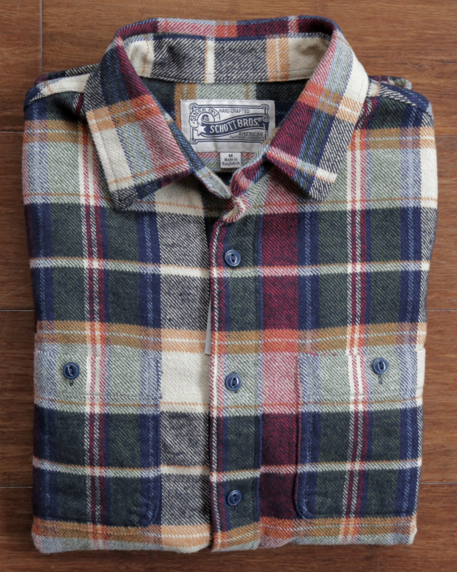 Plaid Cotton Flannel Shirt in Madison Plaid Cotton Flannel Shirt in Madison