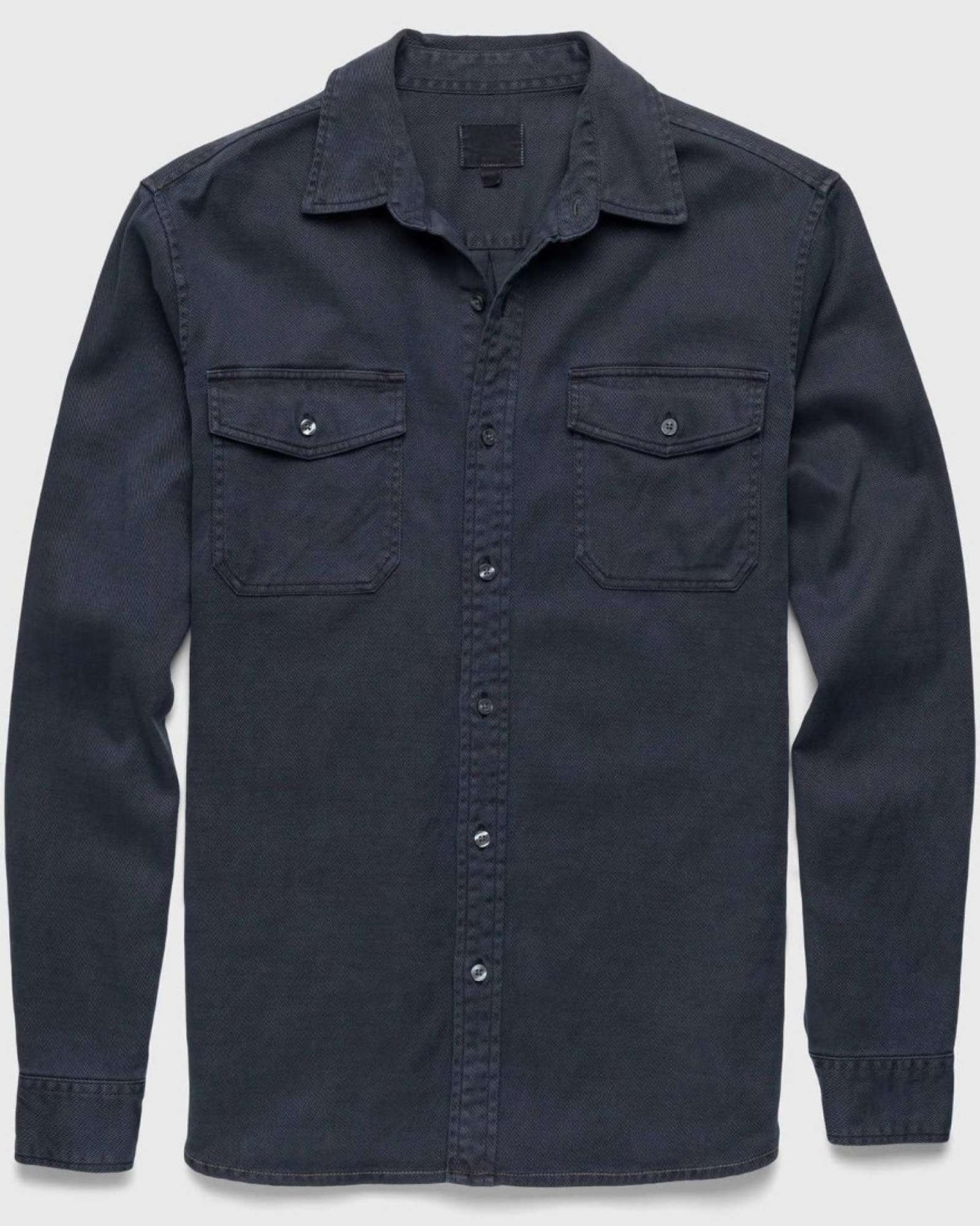 Jeb Garment Dyed Tencel Shirt in Navy