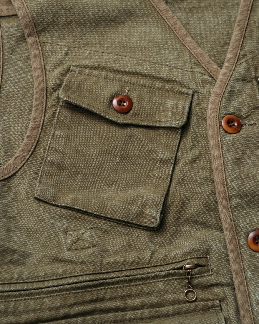 Stonewashed Canvas Utility Vest