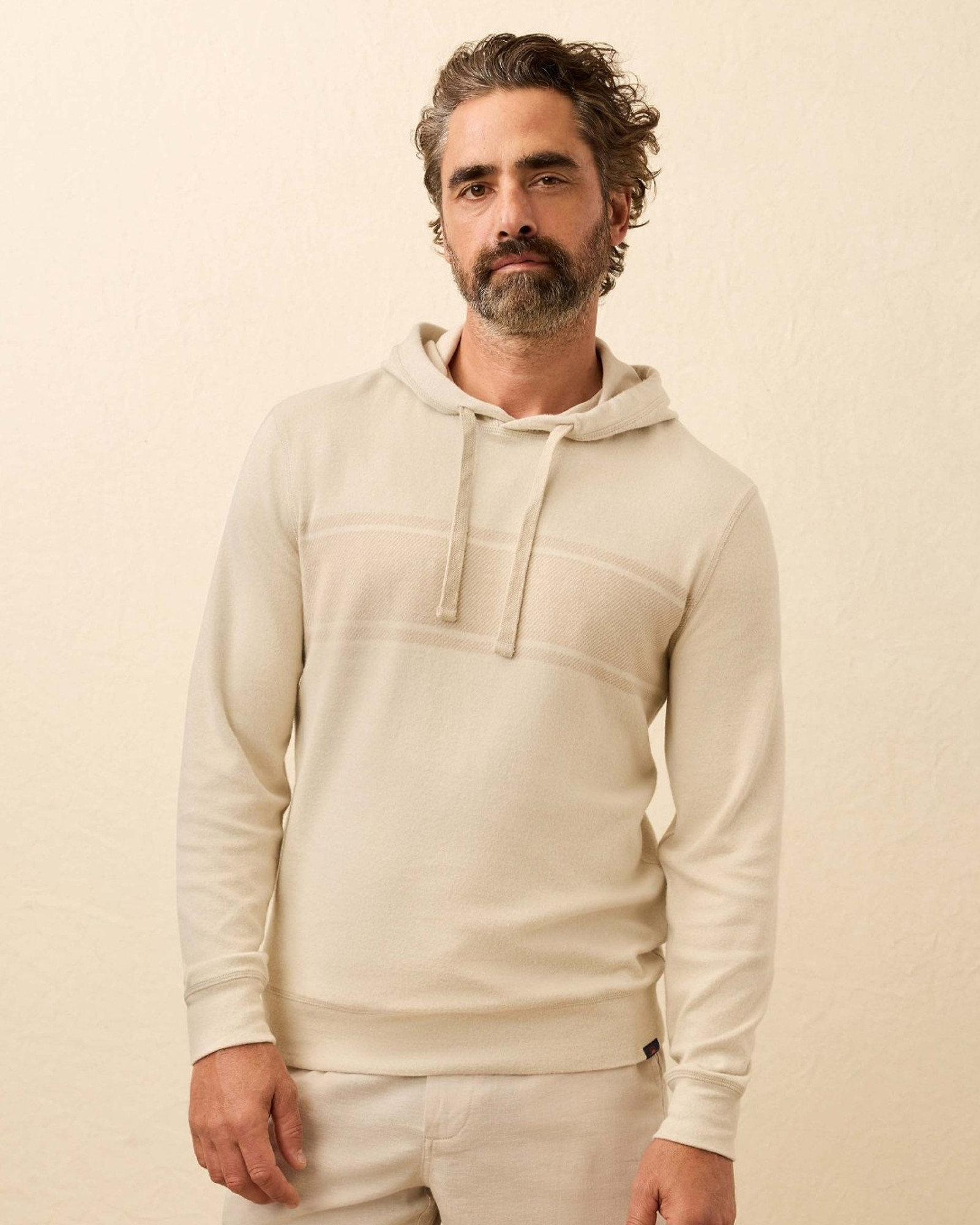 Legend Sweater Hoodie in Winter Oat Surf Stripe