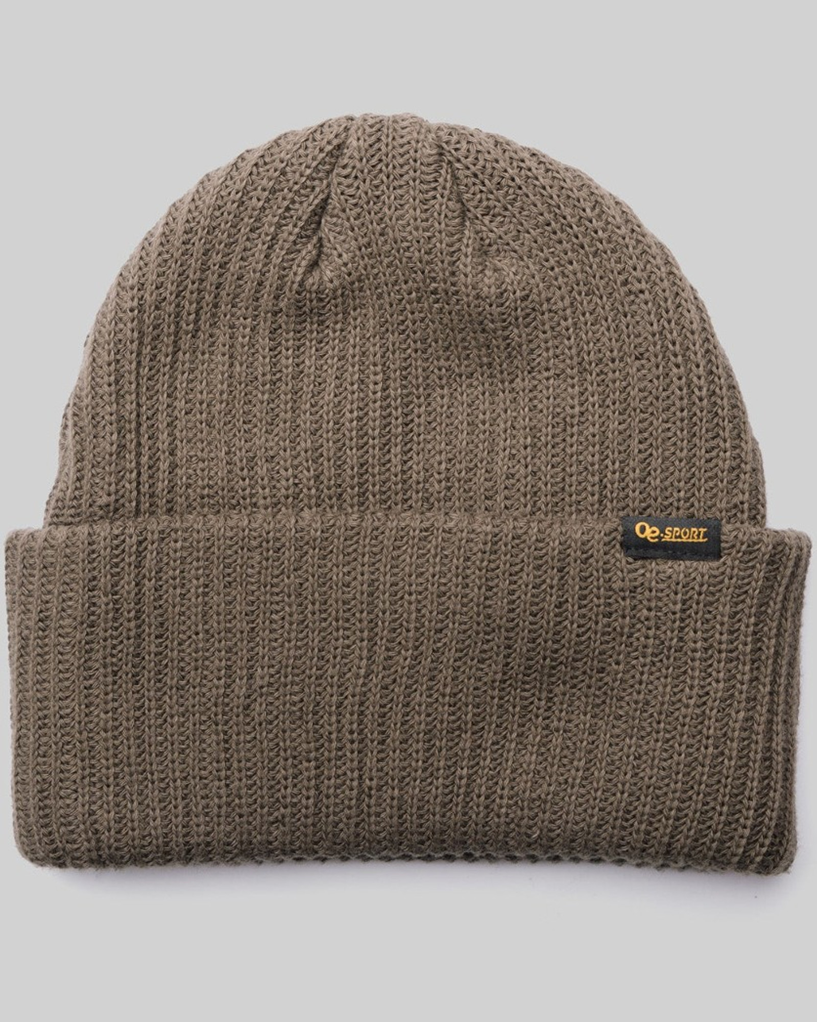 The Ribbed Cotton Beanie in Olive