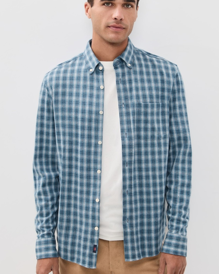 Coastline Knit Shirt in Azure Night