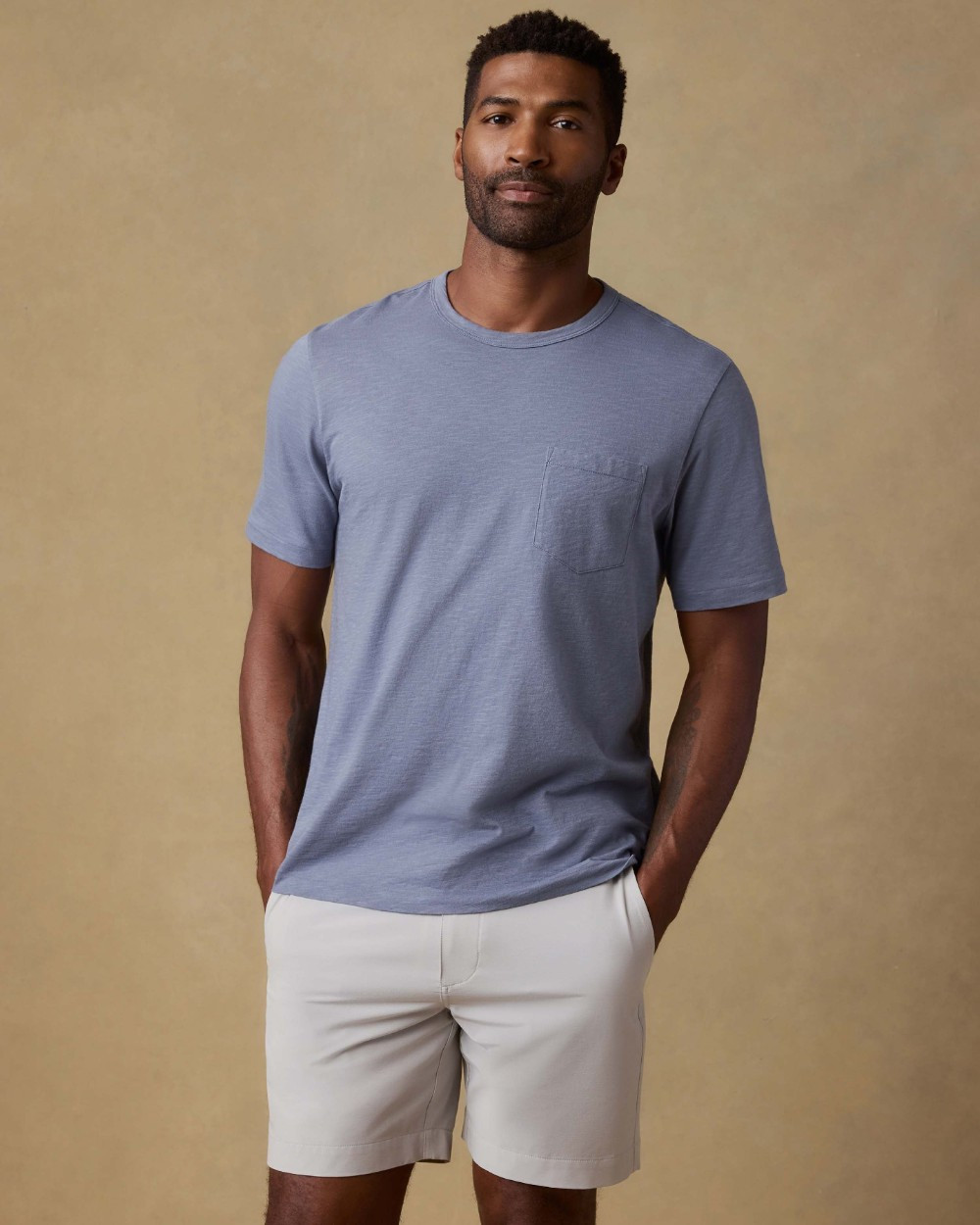 Sunwashed Pocket Tee in Flint