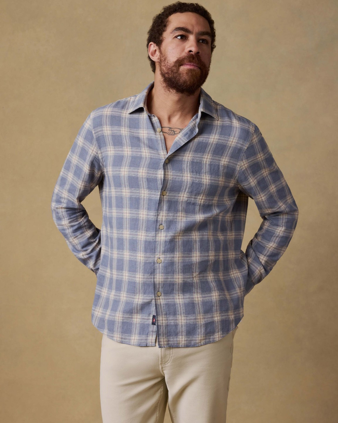 Palmetto Shirt in Shore Flint Plaid
