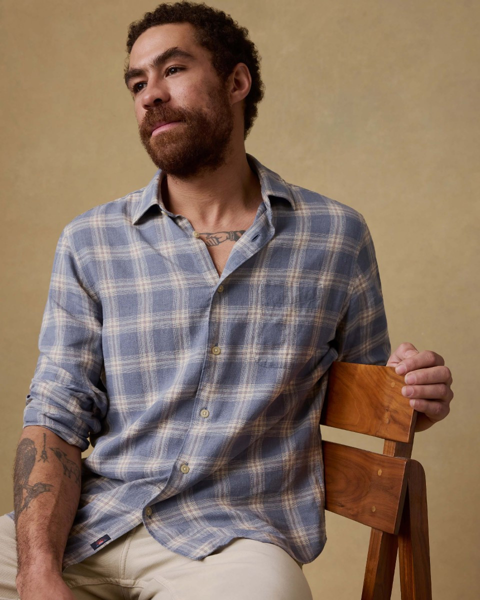 Palmetto Shirt in Shore Flint Plaid