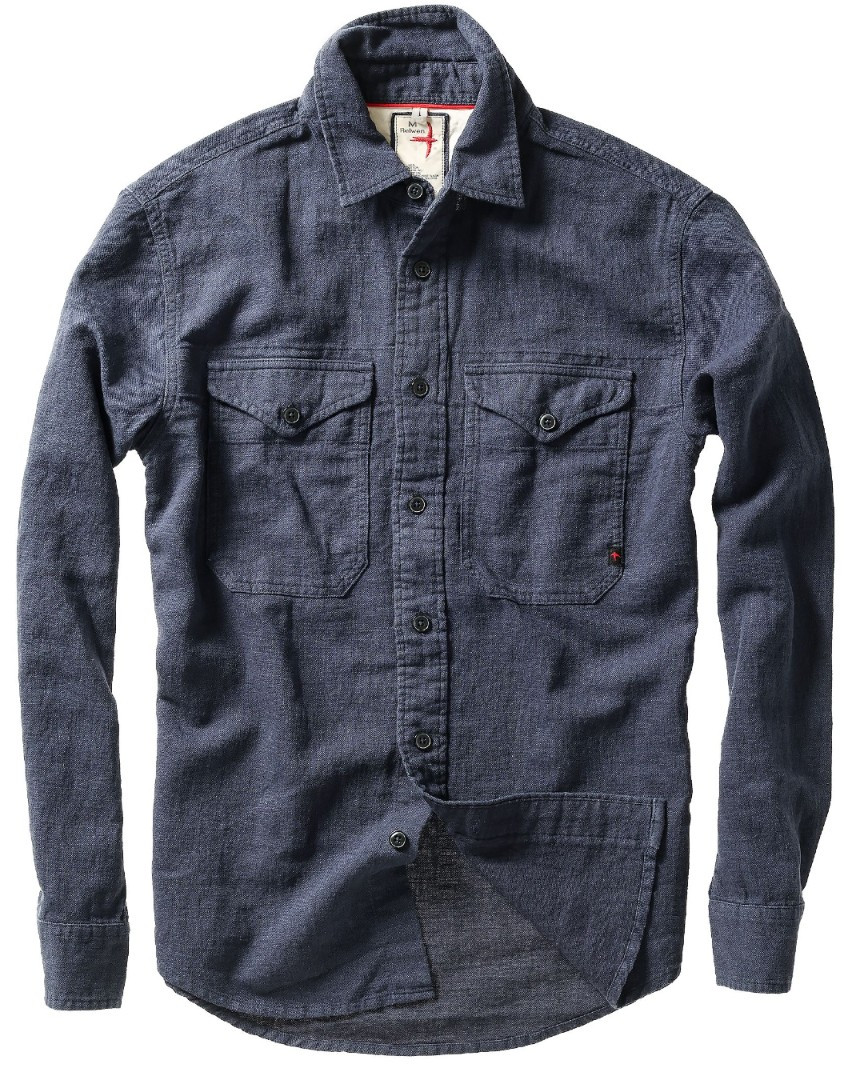 Slub Linen Workshirt in Navy