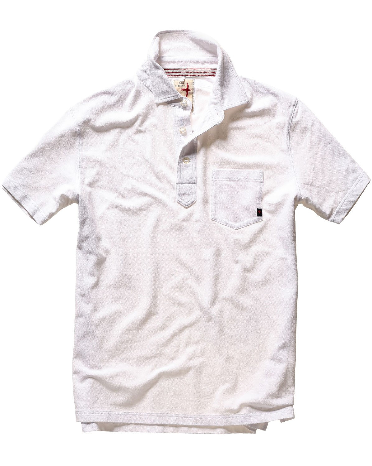 Pique Slot Polo in White