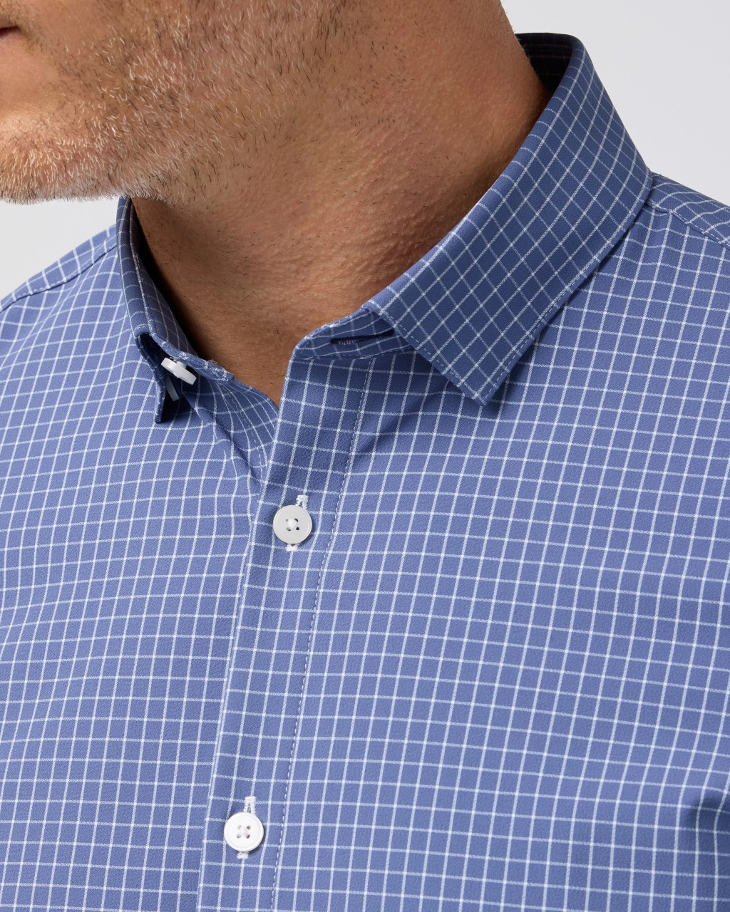 Leeward No Tuck Dress Shirt in Coastal Fjord Grid