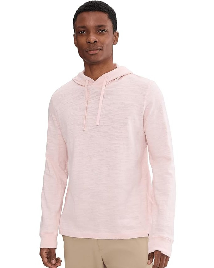 Slub Cotton Hoodie in Rose Bliss