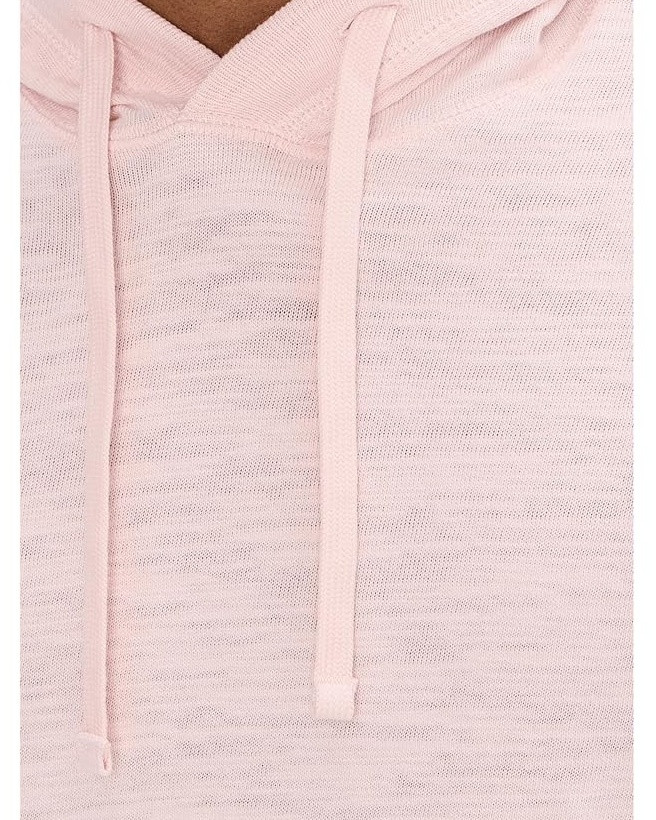 Slub Cotton Hoodie in Rose Bliss