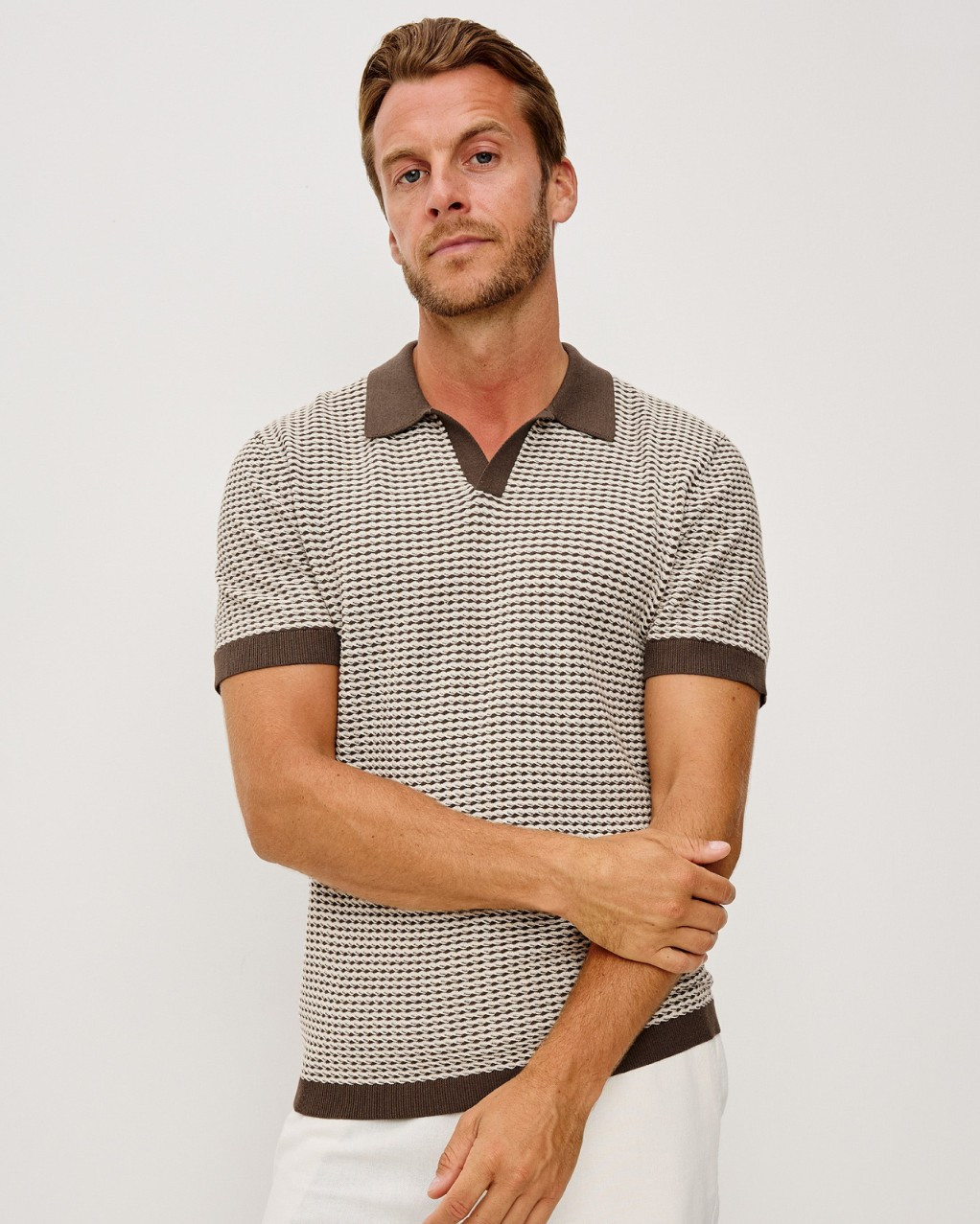 Hayden Polo in Olive Oat Ripple