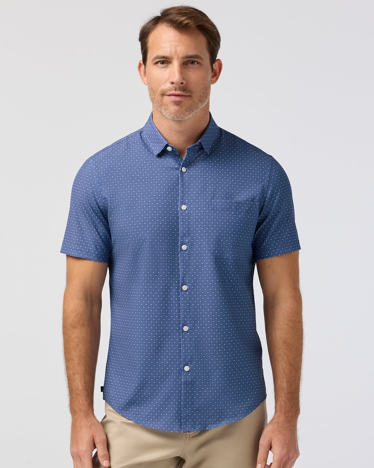 Leeward Short Sleeve Shirt in Coastal Fjord Medallion Print