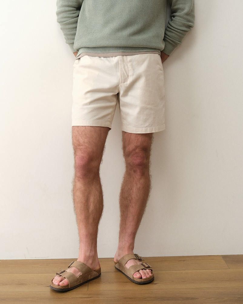 7" Saturday Hemp Chino Short in Natural