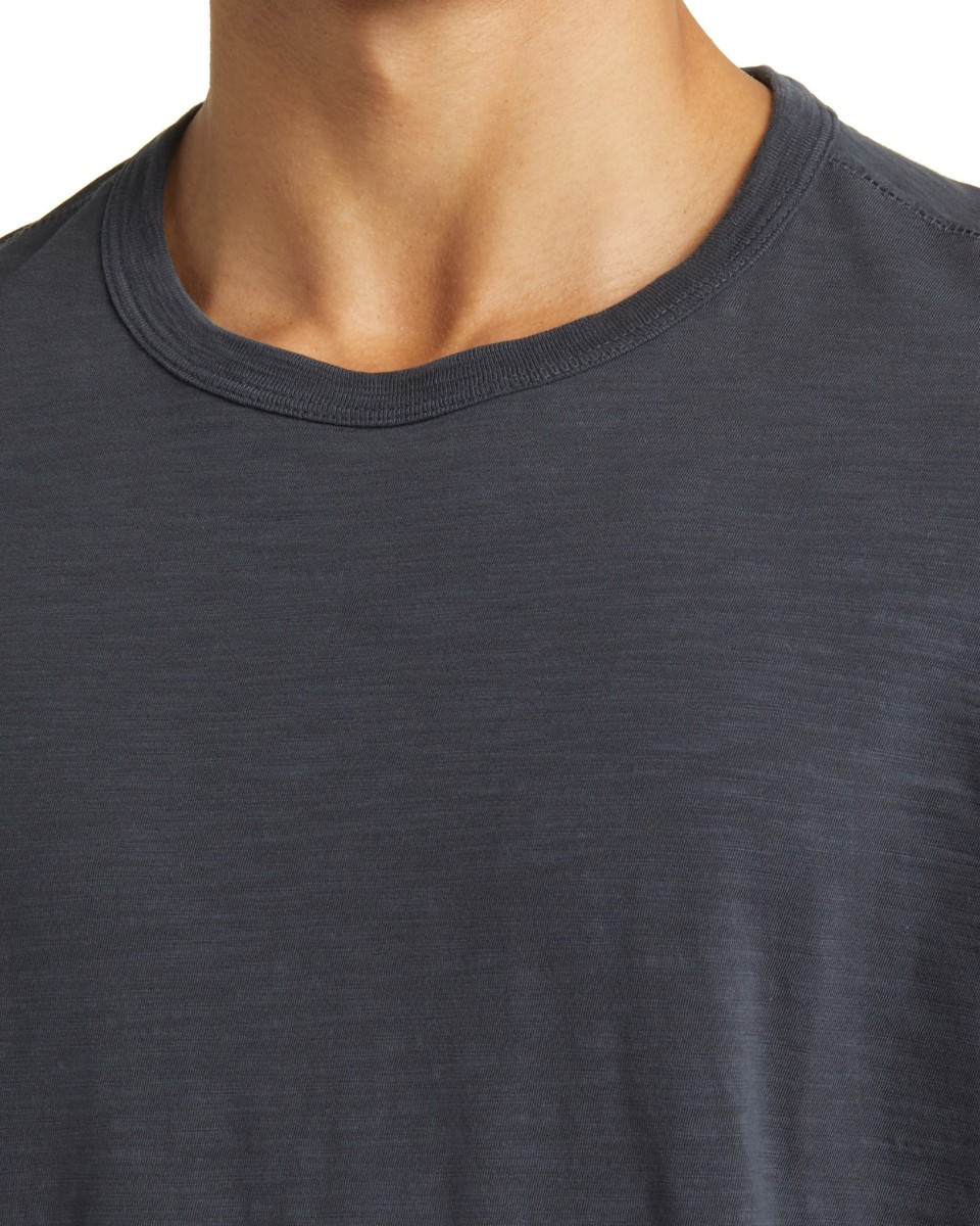 Slub Crew Neck Tee in Blueberry