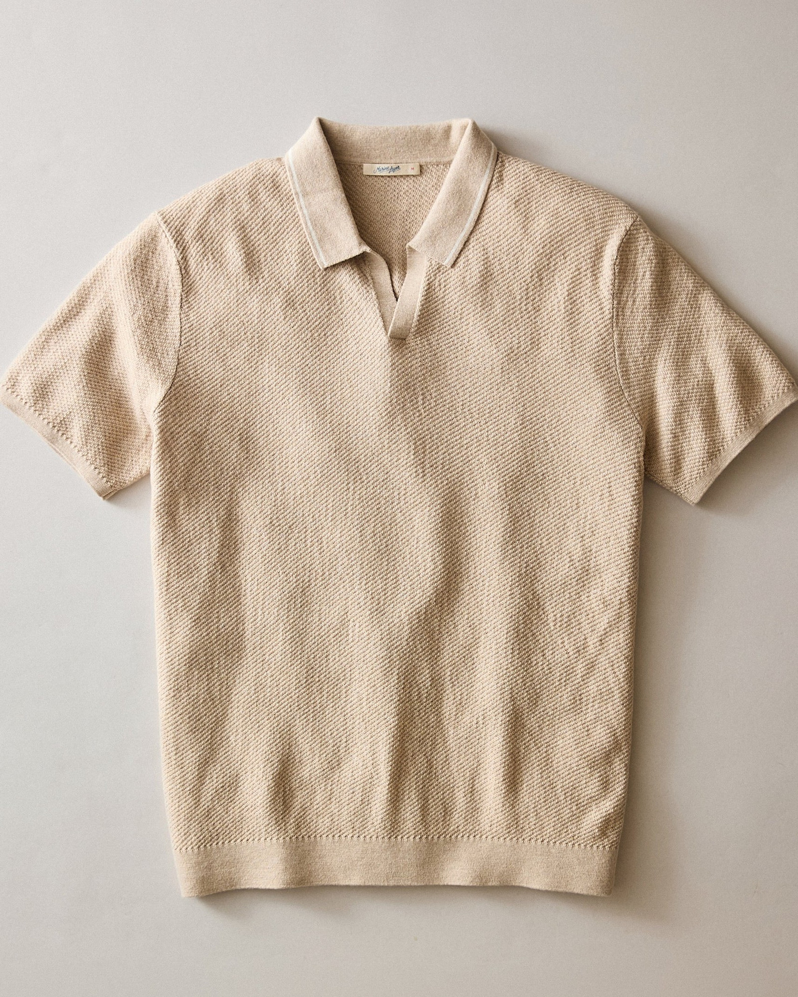 Greyson Sweater Polo in Taupe