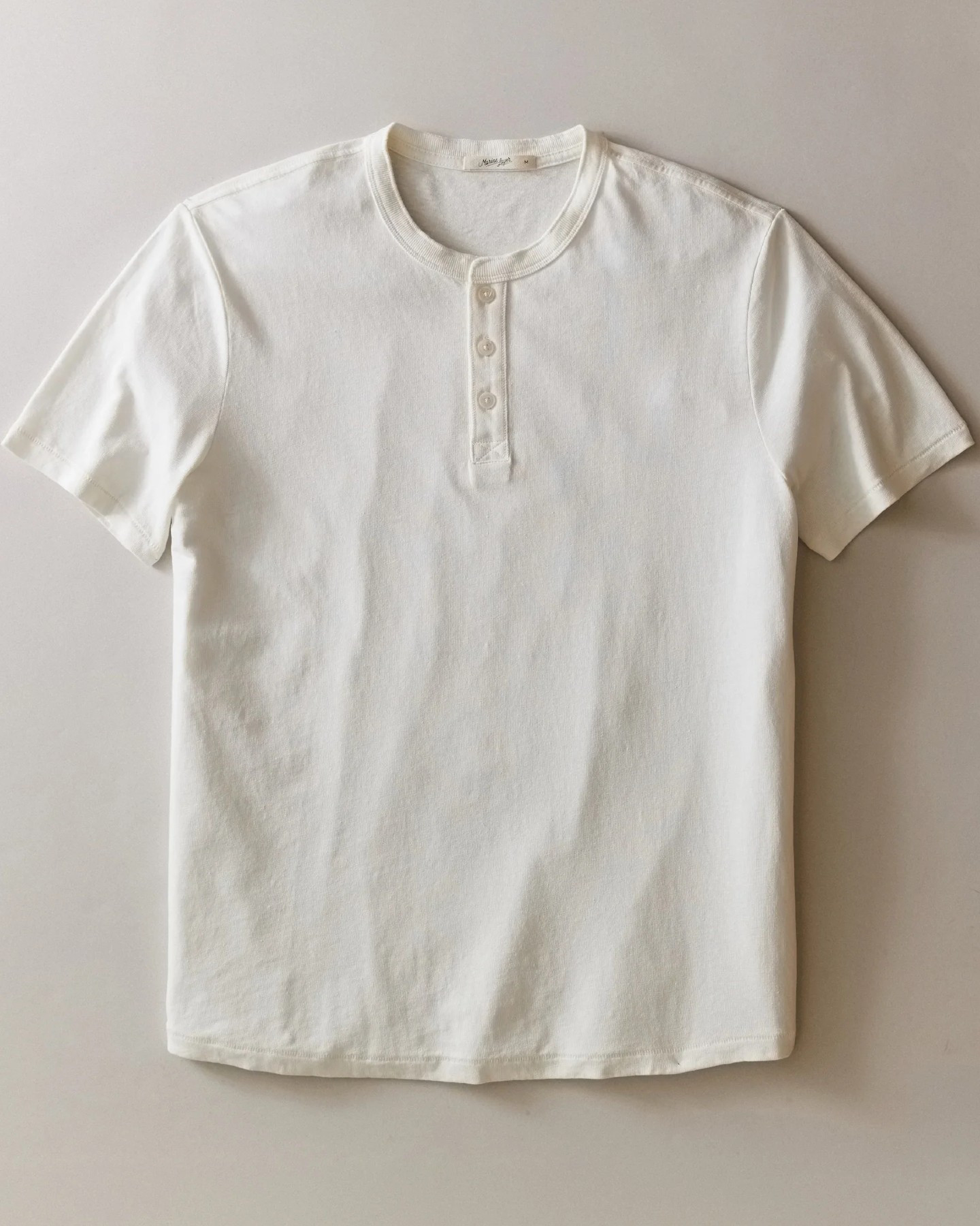 Hemp Cotton Henley in White