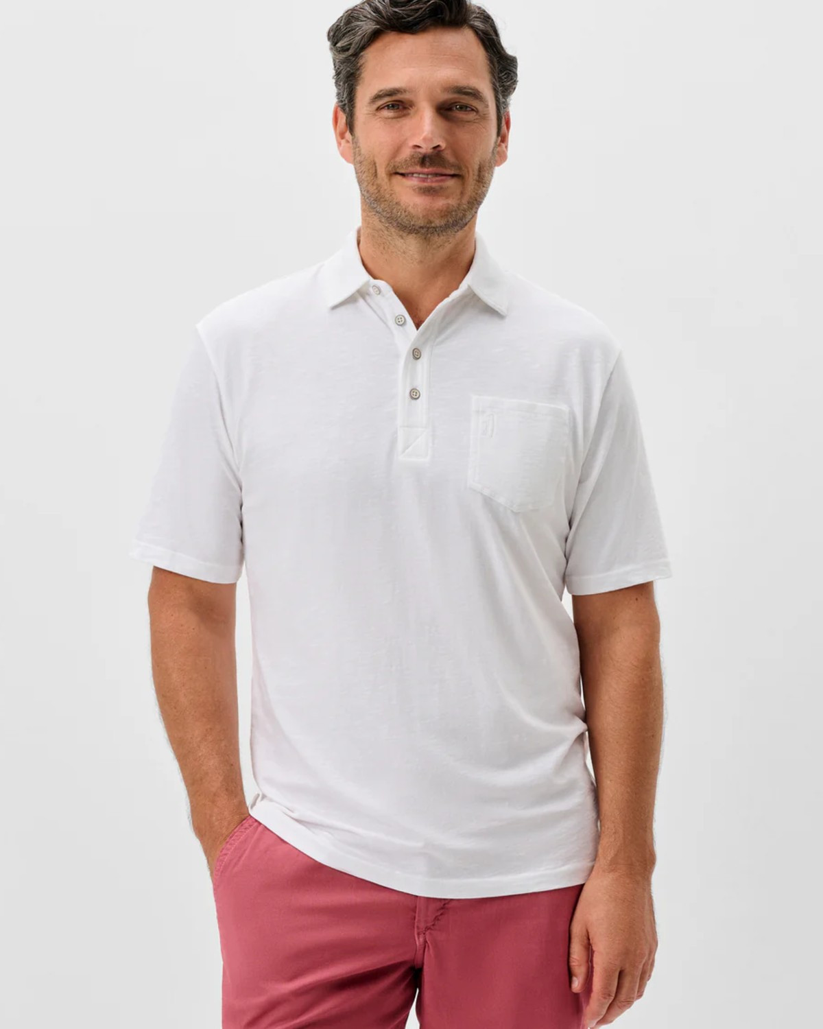 Coastal Original Wash Polo in White
