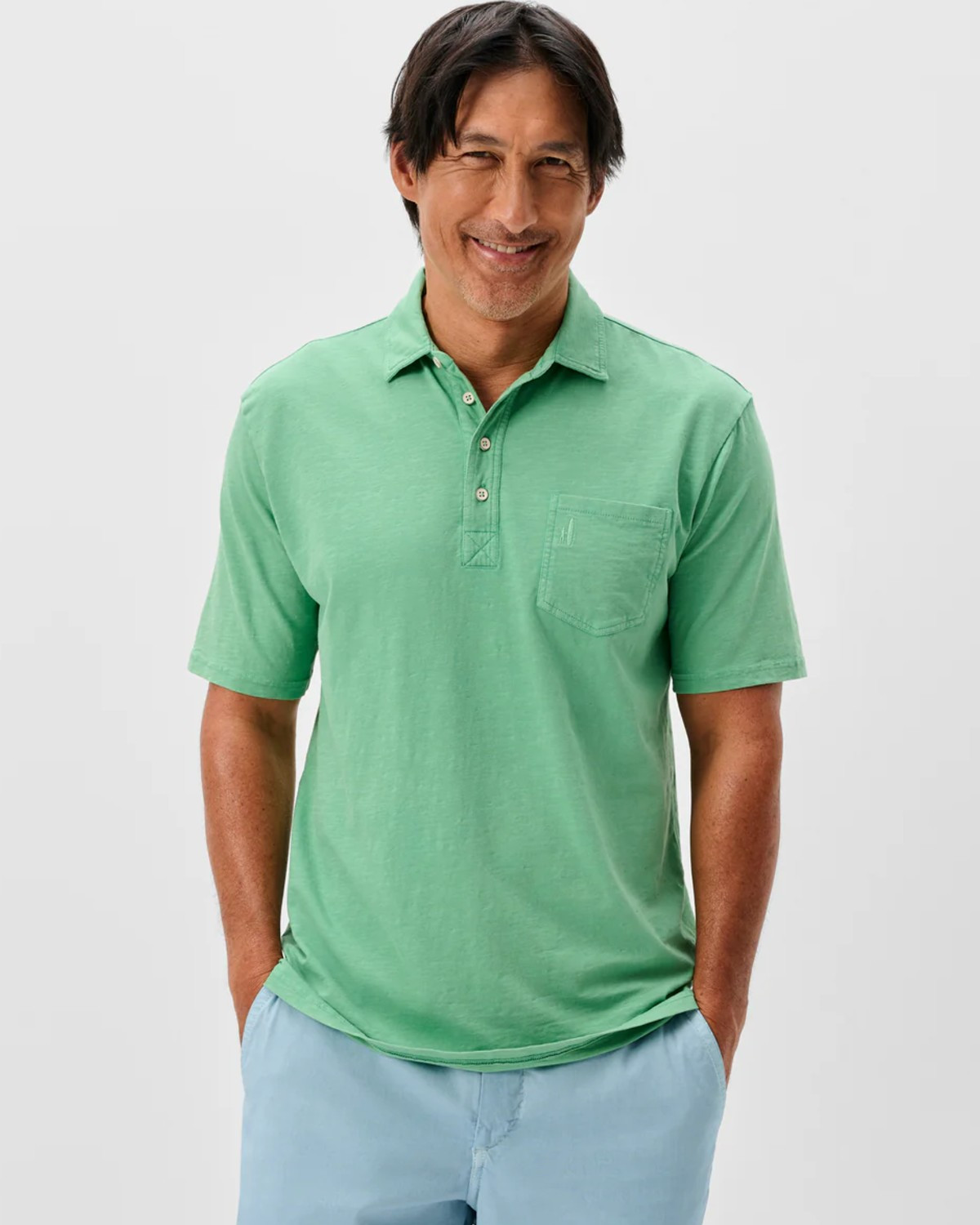 Coastal Original Wash Polo in Honeydew