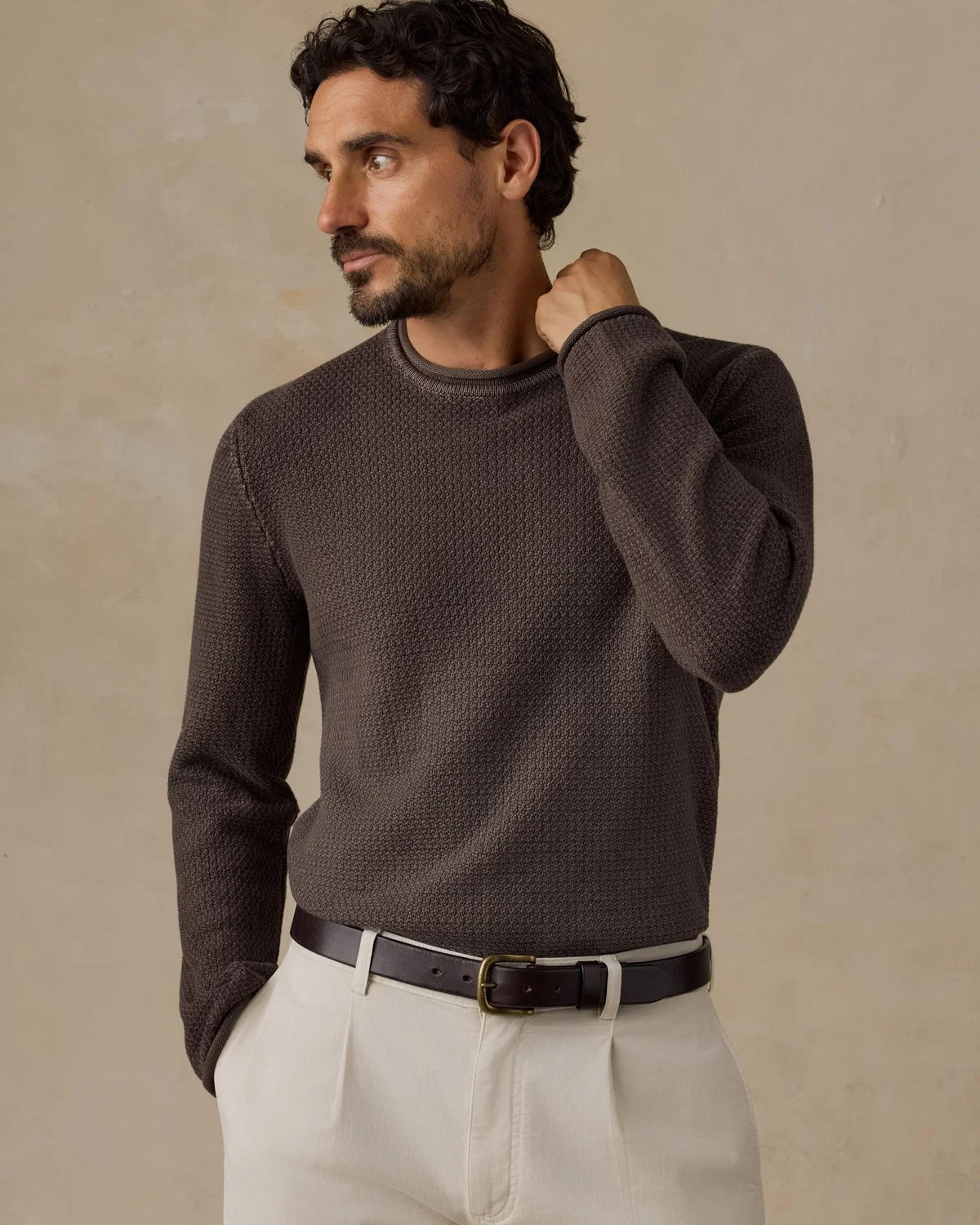 Sunwashed Dockside Sweater in Coast Brown