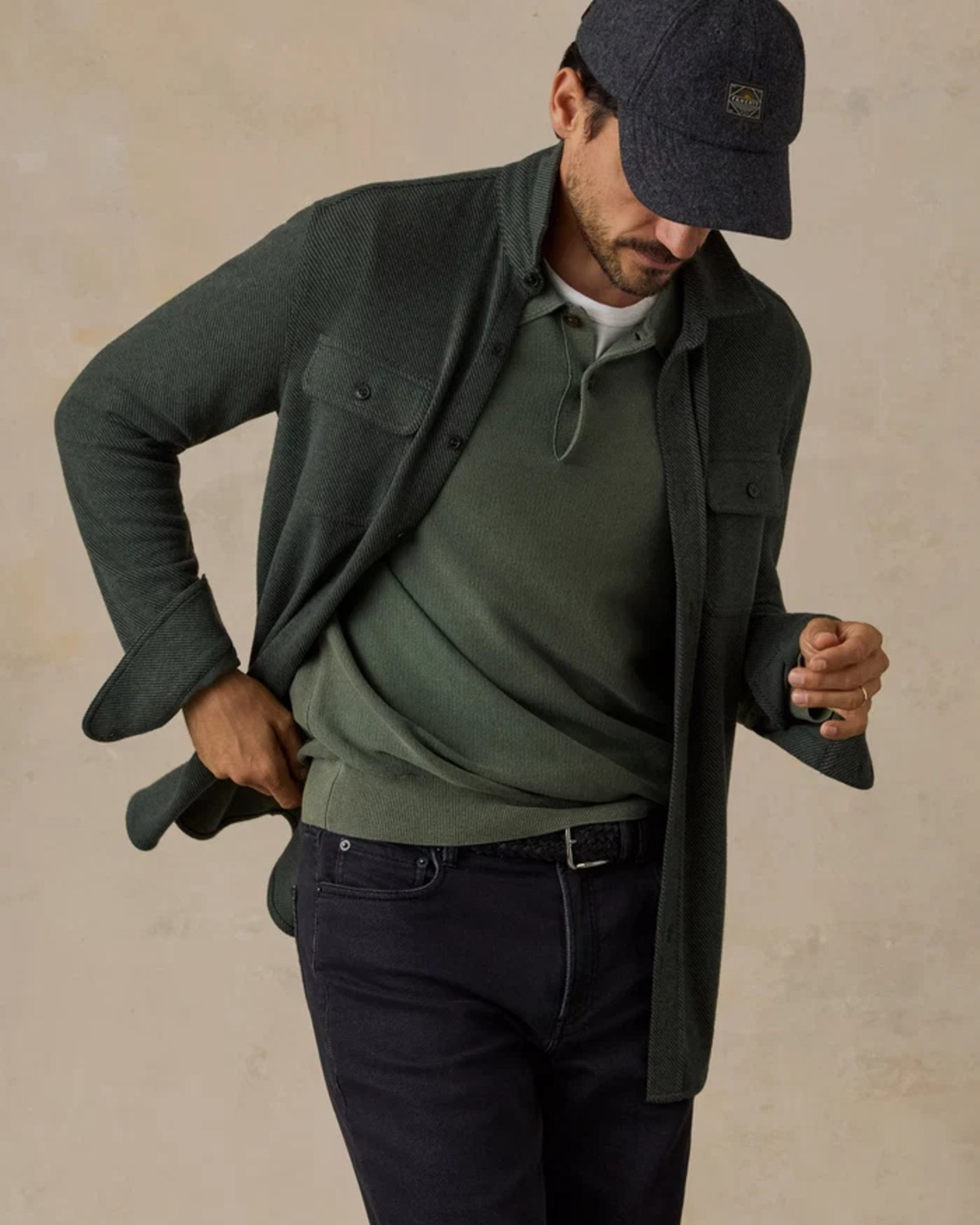 Legend Sweater Shirt in Fall Evergreen Twill