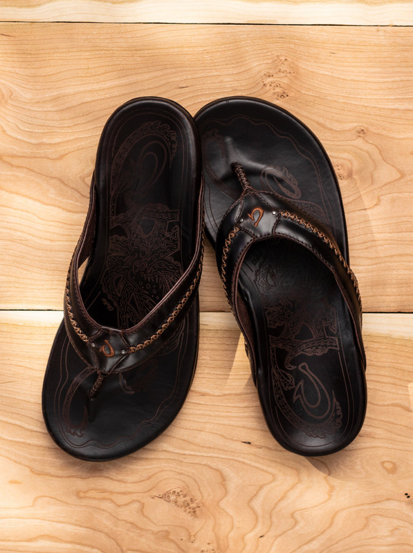 Olukai Men s Mea Ola Leather Sandal Dark Java Weitzenkorns