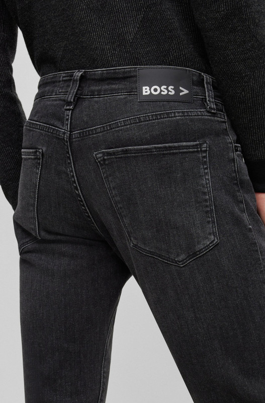 BOSS - Regular-fit jeans in blue Coolmax® denim