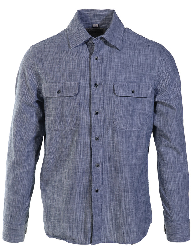 Schott NYC Indigo Cotton Shirt