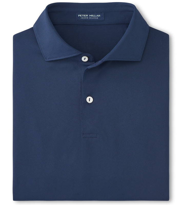 Peter Millar Crown Crafted Soul Mesh Polo - Navy