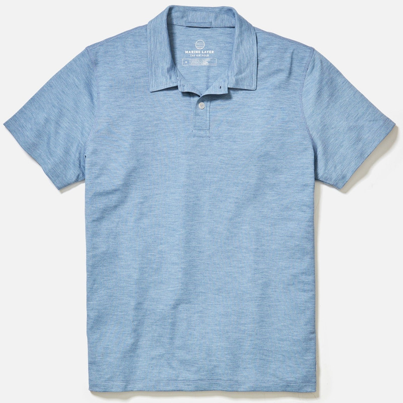 Marine Layer Air Polo - Coronet Blue