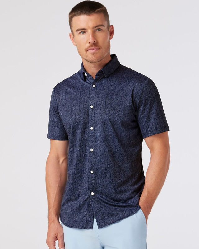Mizzen + Main Halyard Short Sleeve Shirt - Coastal Fjord Leaves