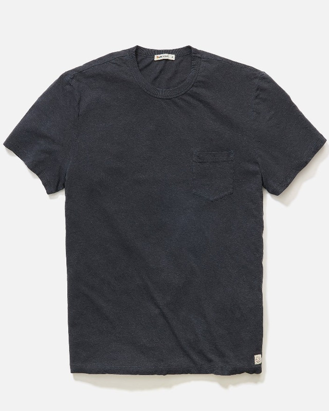 Marine Layer Relaxed Hemp Cotton Tee - Faded Black