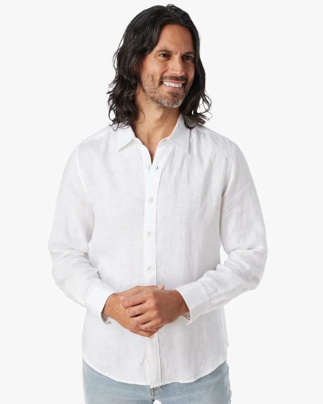 Fair Harbor Island Linen Shirt - White