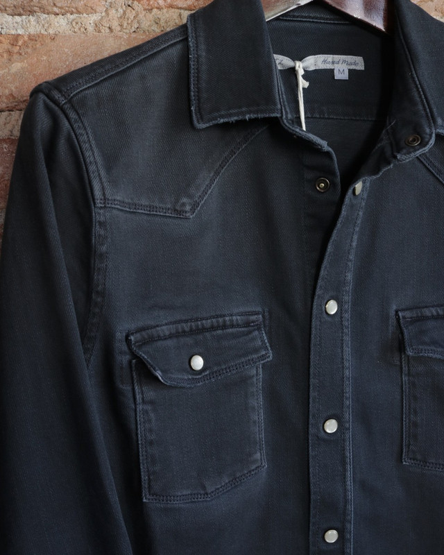 Roper Over-dyed Snap Shirt - Nero