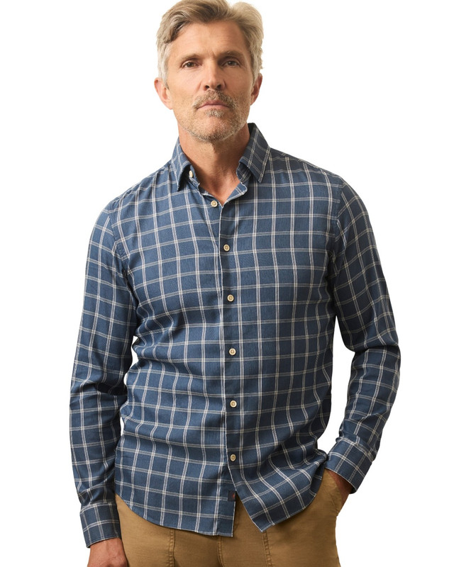 Movement Monterey Shirt- Midnight Cloud Plaid