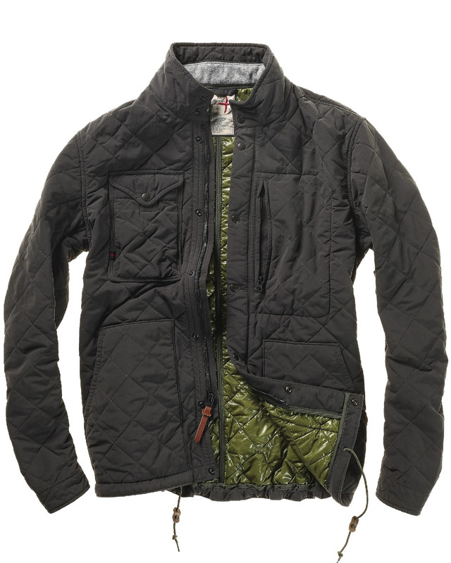 Quilted Tanker Jacket in Charcoal