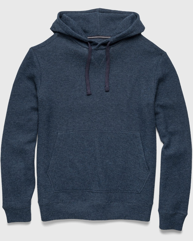 Justin Cashmist Sweater Fleece Hoodie in Navy Heather