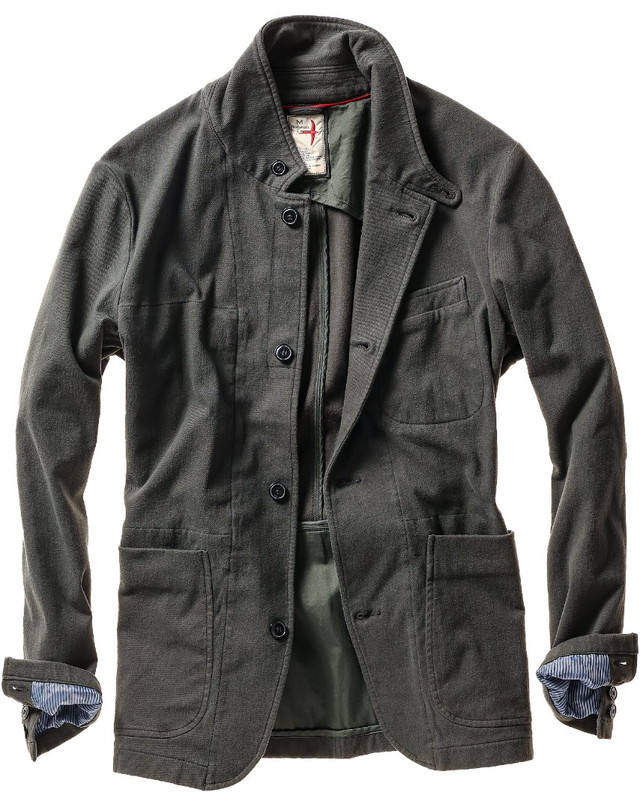 Moleskin Trap Blazer - Char Loden