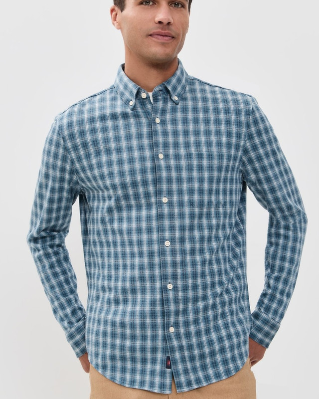 Coastline Knit Shirt in Azure Night