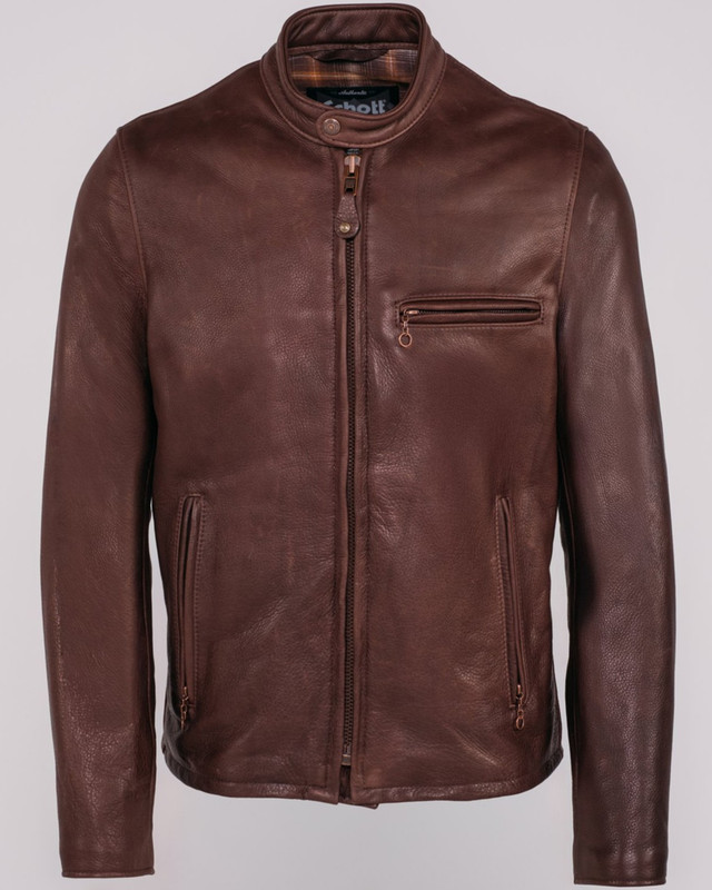 Cafe Racer 530 Leather Jacket in Brown