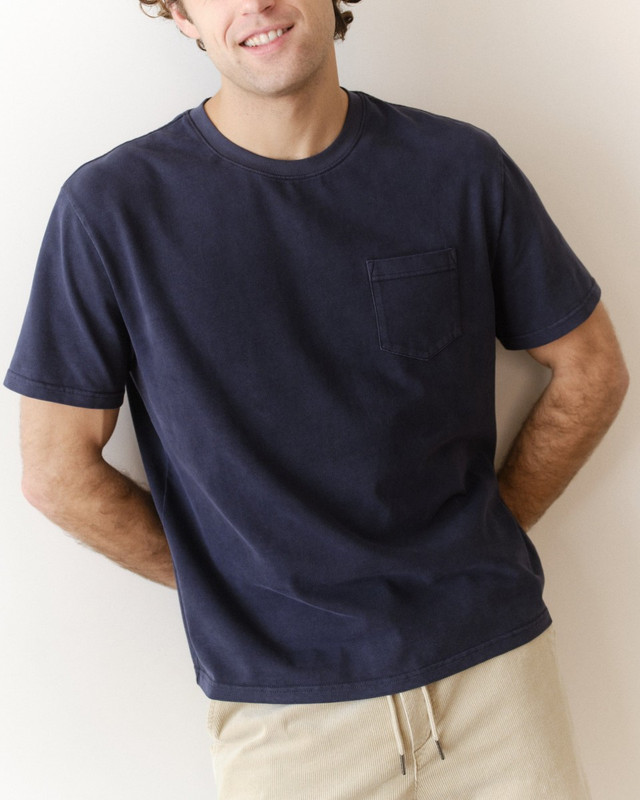 Luxe 250 Relaxed Pocket Tee in India Ink