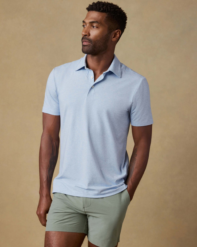 Movement Polo in Cardiff Blue Heather