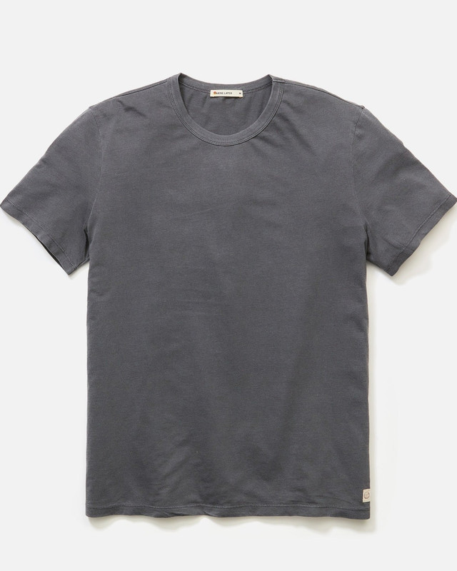Signature Crew Tee in Asphalt