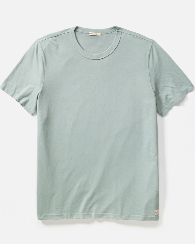 Signature Sea Change Crew Tee in Iceberg Green