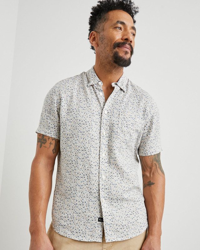 Carson Shirt in Spring Blossom Parchment