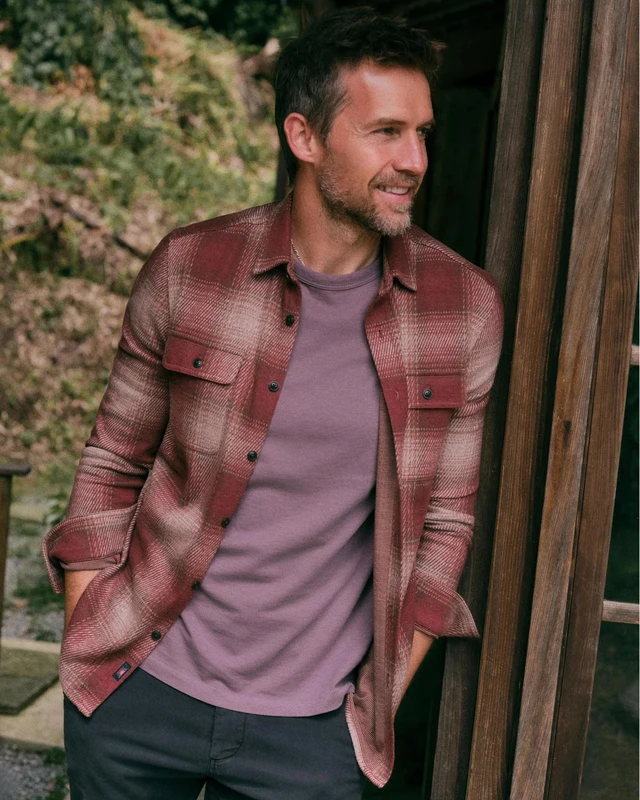 Legend Sweater Shirt in Cedar Ombre Plaid