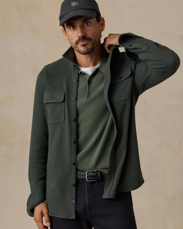Legend Sweater Shirt in Fall Evergreen Twill