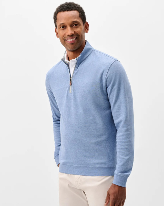 Sully 1/4 Zip Pullover in Laguna Blue