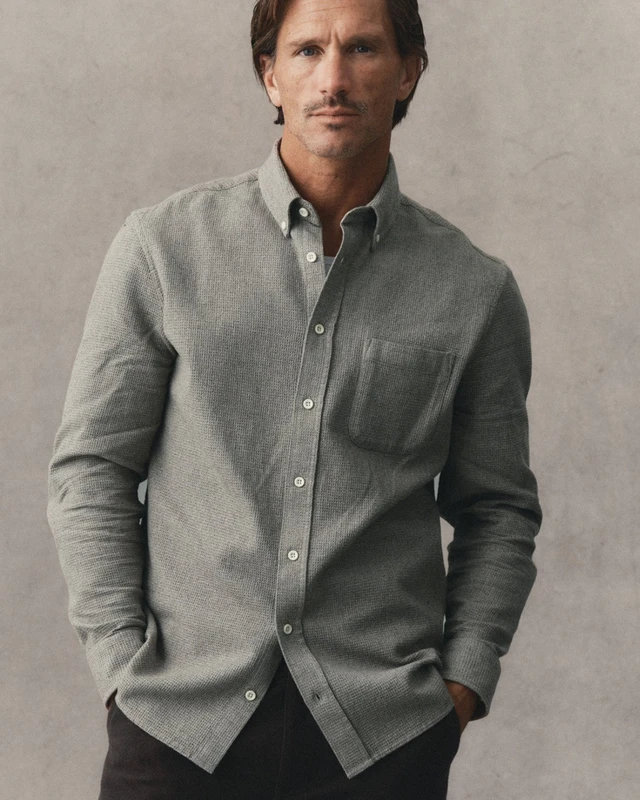 The Jack Shirt in Fern Twist Waffle